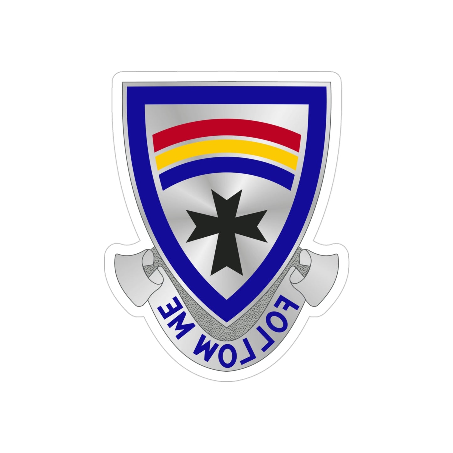 166th Infantry Regiment (U.S. Army) REVERSE PRINT Transparent STICKER-4" × 4"-The Sticker Space