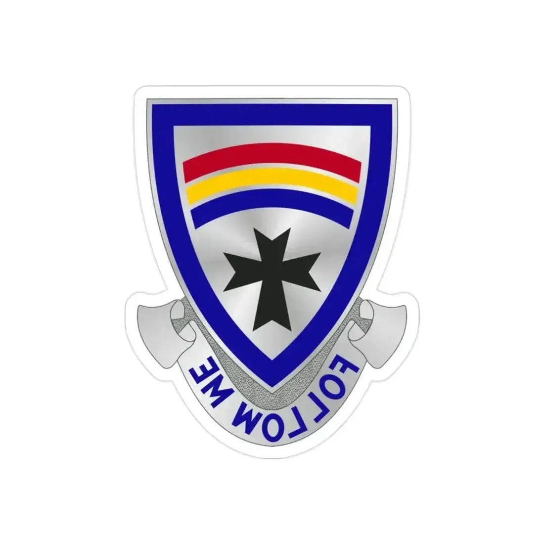 166th Infantry Regiment (U.S. Army) REVERSE PRINT Transparent Die-Cut STICKER 2 Inch Die-Cut Transparent - The Sticker Space