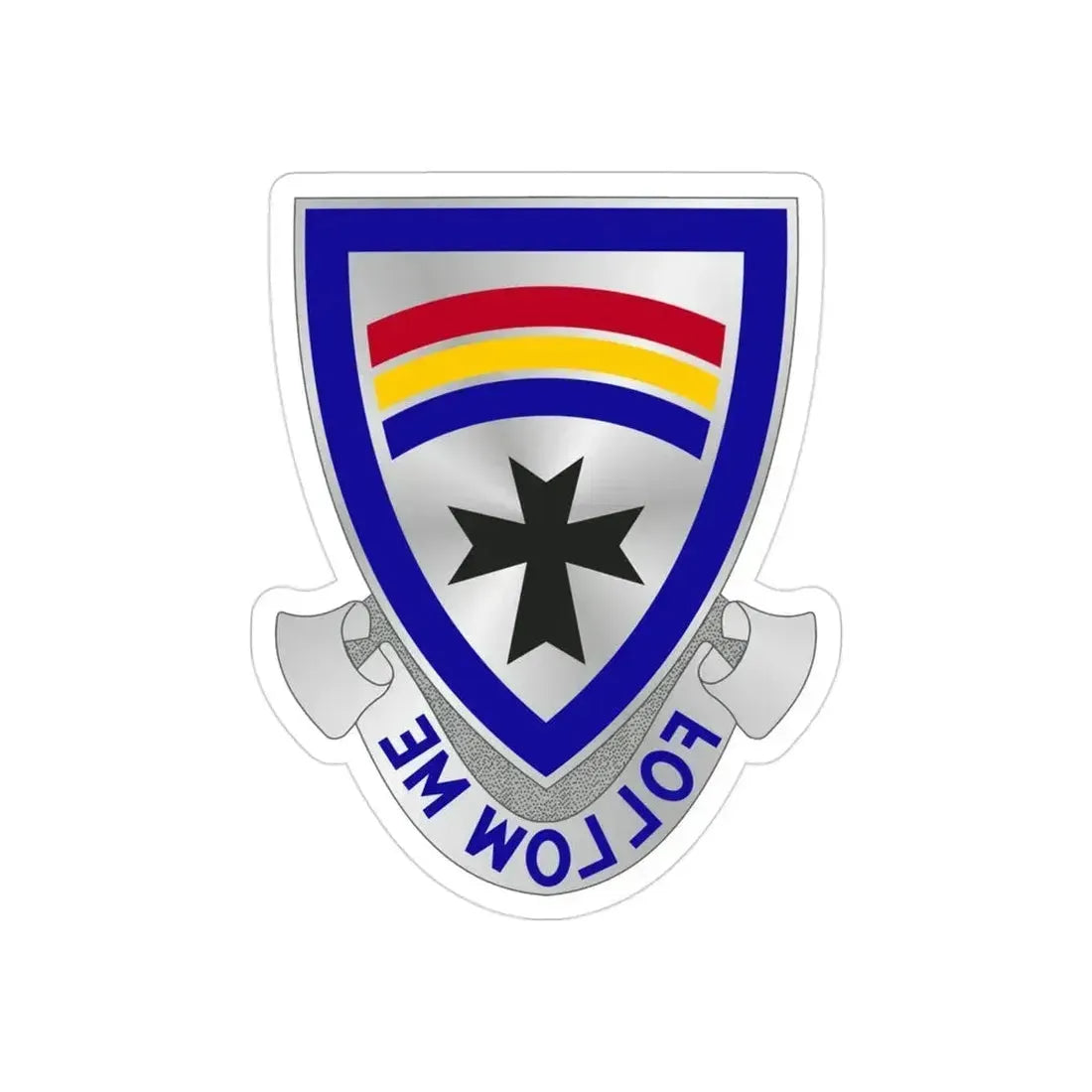 166th Infantry Regiment (U.S. Army) REVERSE PRINT Transparent Die-Cut STICKER 3 Inch Die-Cut Transparent - The Sticker Space