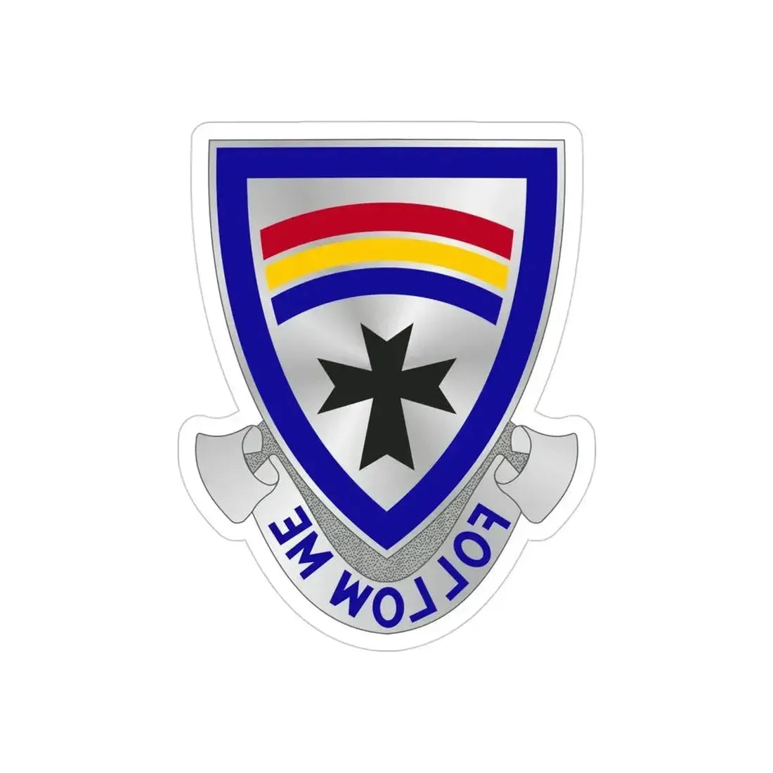 166th Infantry Regiment (U.S. Army) REVERSE PRINT Transparent Die-Cut STICKER 4 Inch Die-Cut Transparent - The Sticker Space