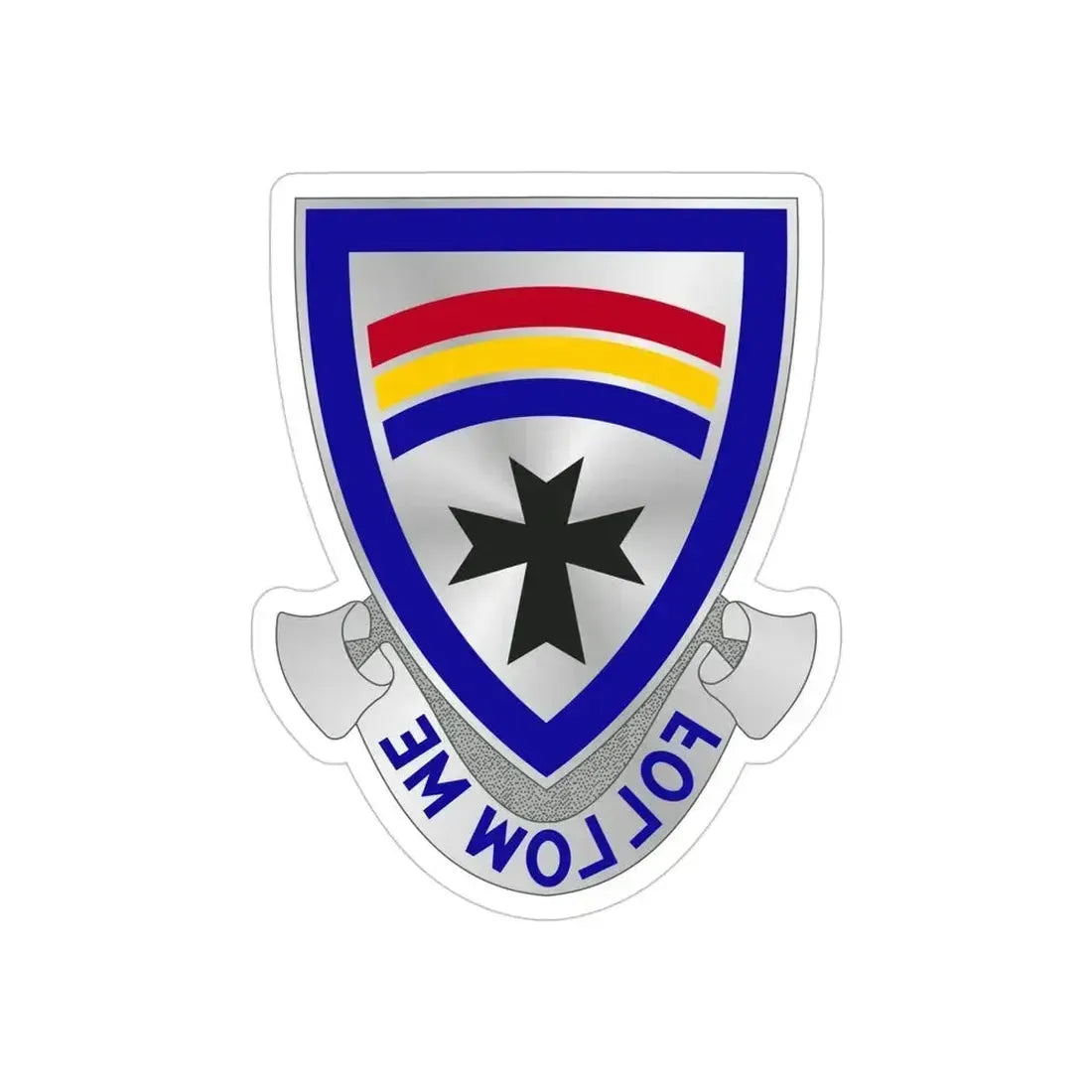 166th Infantry Regiment (U.S. Army) REVERSE PRINT Transparent Die-Cut STICKER 5 Inch Die-Cut Transparent - The Sticker Space
