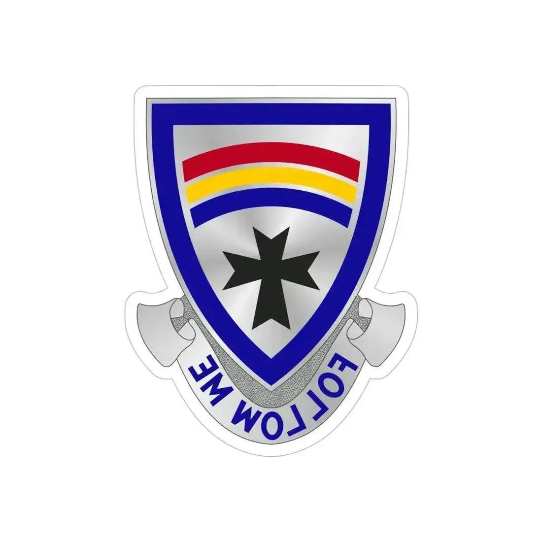 166th Infantry Regiment (U.S. Army) REVERSE PRINT Transparent Die-Cut STICKER 6 Inch Die-Cut Transparent - The Sticker Space