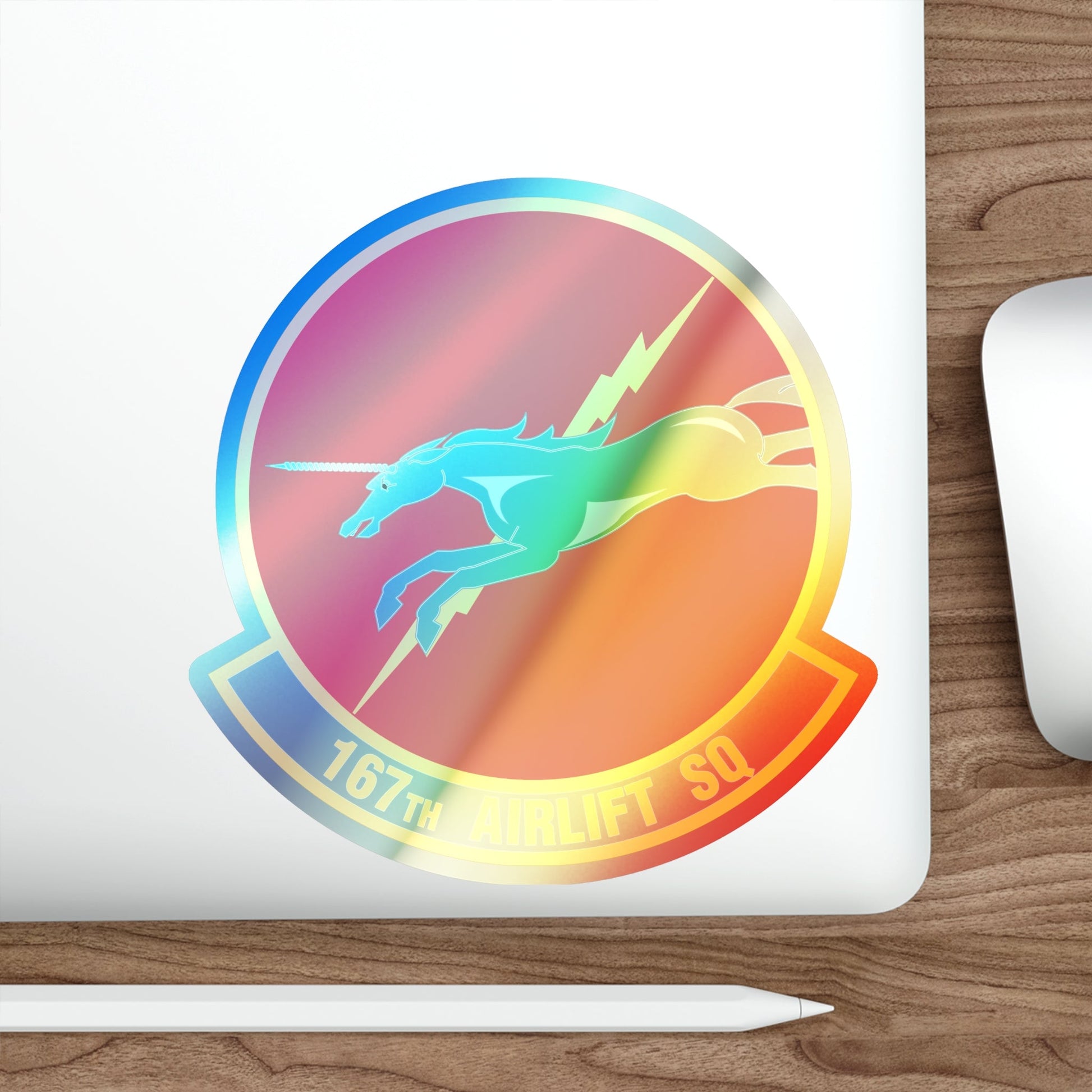 167 Airlift Squadron (U.S. Air Force) Holographic STICKER Die-Cut Vinyl Decal-The Sticker Space