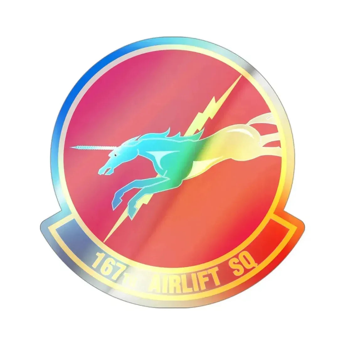 167 Airlift Squadron (U.S. Air Force) Holographic STICKER Die-Cut Vinyl Decal - The Sticker Space