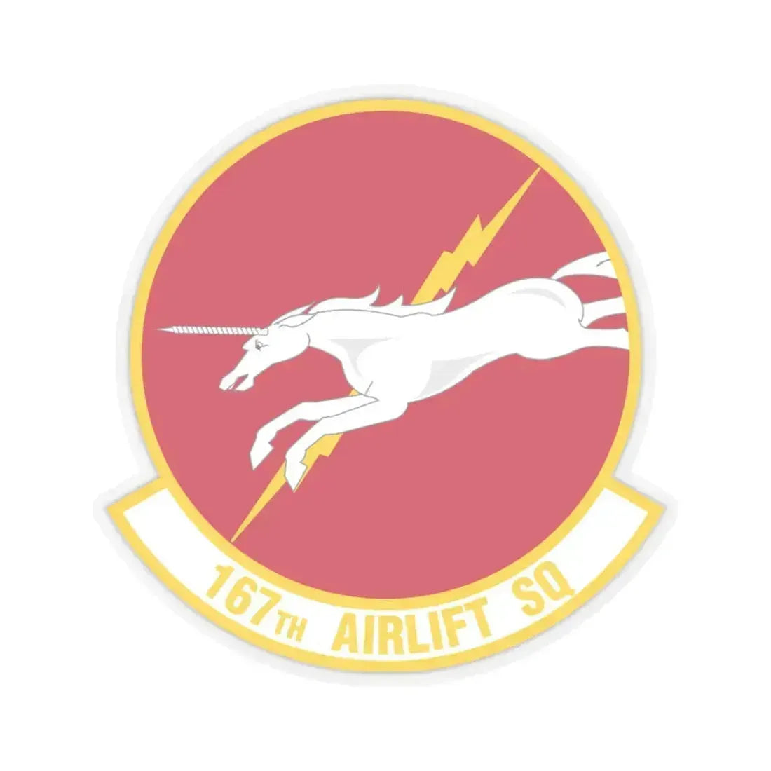 167 Airlift Squadron (U.S. Air Force) STICKER Vinyl Kiss-Cut Decal 3 Inch Transparent - The Sticker Space