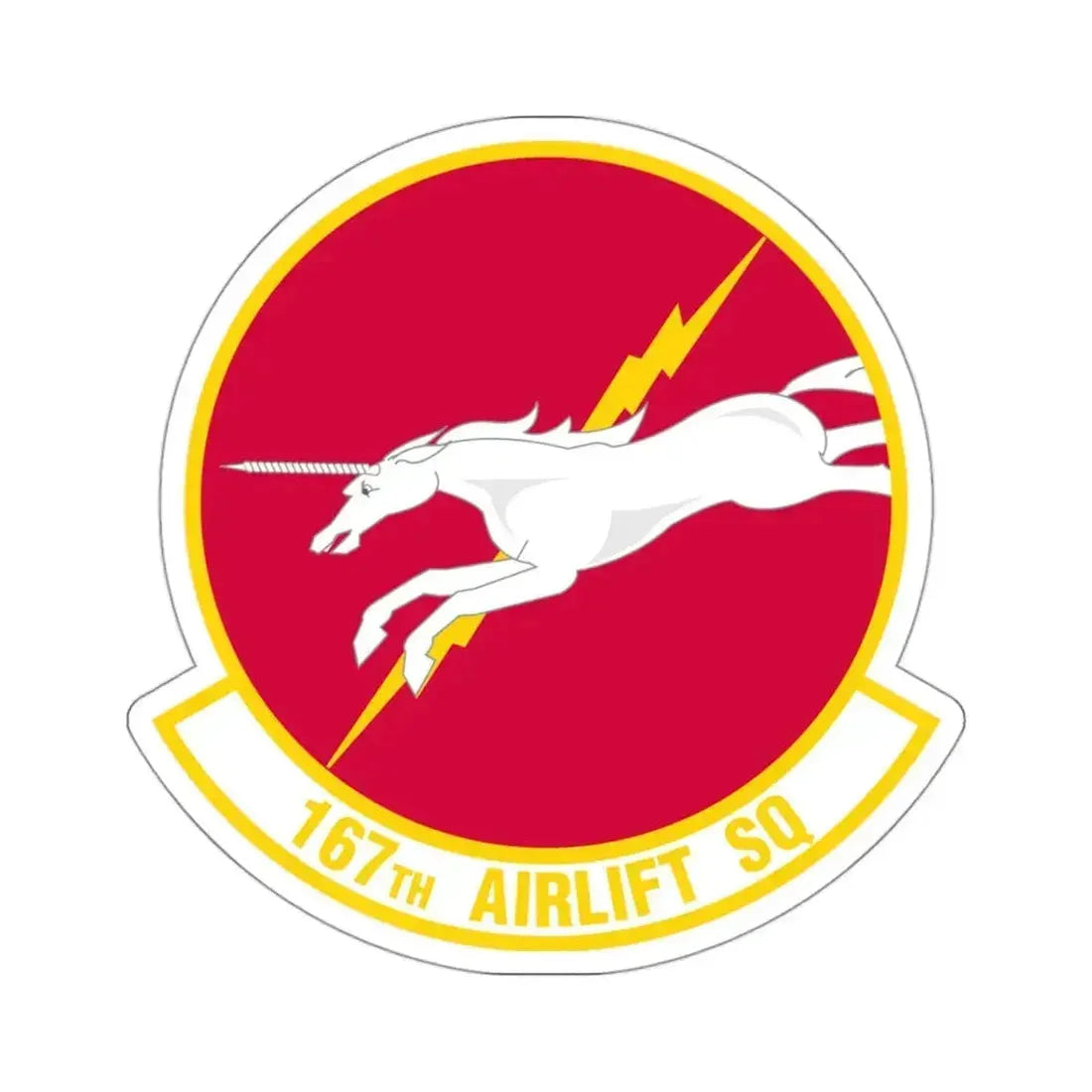 167 Airlift Squadron (U.S. Air Force) STICKER Vinyl Kiss-Cut Decal 3 Inch White - The Sticker Space