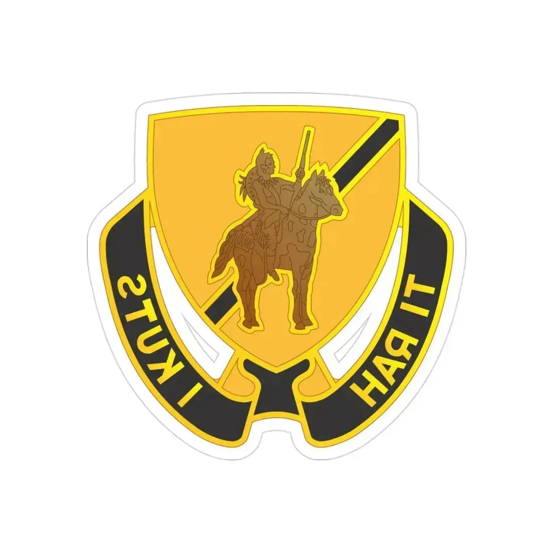 167 Cavalry Regiment (U.S. Army) REVERSE PRINT Transparent Die-Cut STICKER 3 Inch Die-Cut Transparent - The Sticker Space