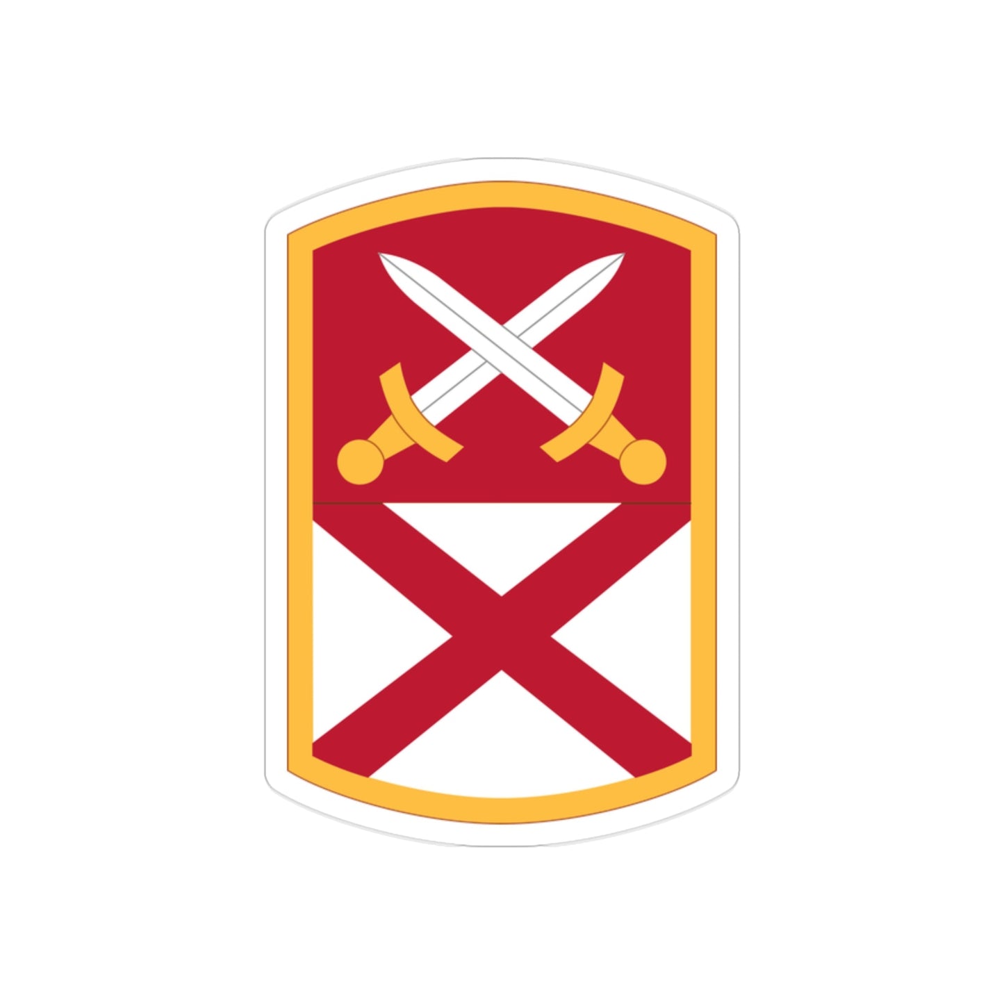 167 Sustainment Command (U.S. Army) REVERSE PRINT Transparent STICKER-2" × 2"-The Sticker Space