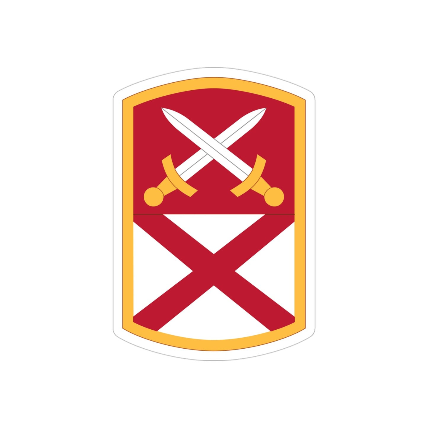 167 Sustainment Command (U.S. Army) REVERSE PRINT Transparent STICKER-4" × 4"-The Sticker Space