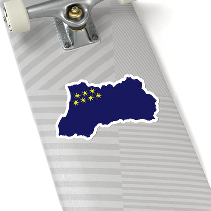 Flag-map of Ajara 2000-2004 (Georgia) STICKER Vinyl Kiss-Cut Decal