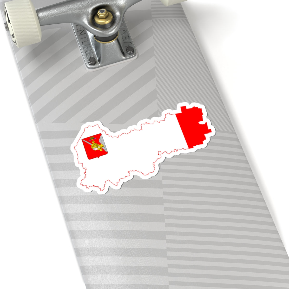 Flag-map of Vologda Oblast (Russia) STICKER Vinyl Kiss-Cut Decal