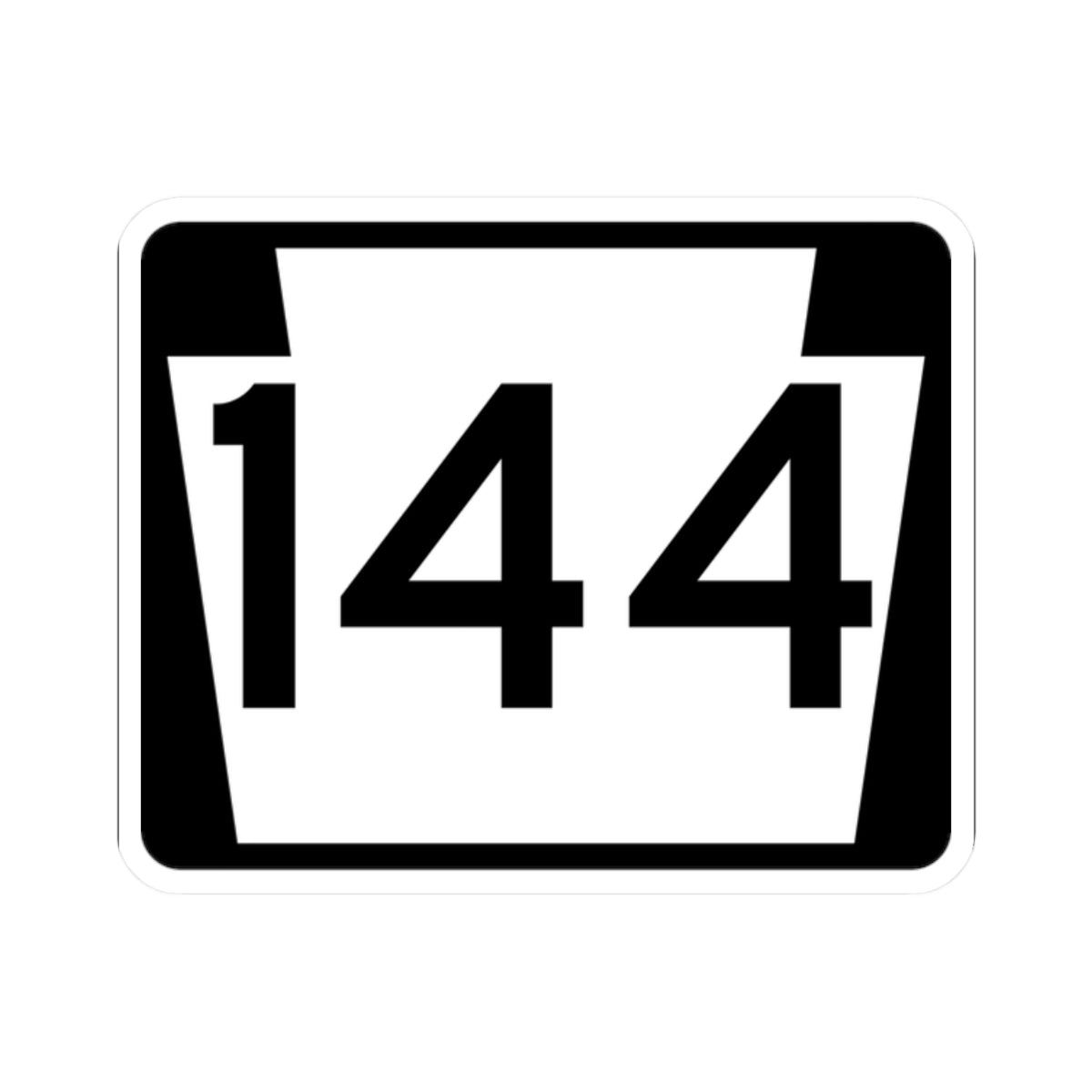 PA-144 (Pennsylvania) (Road Sign) STICKER Vinyl Kiss-Cut Decal
