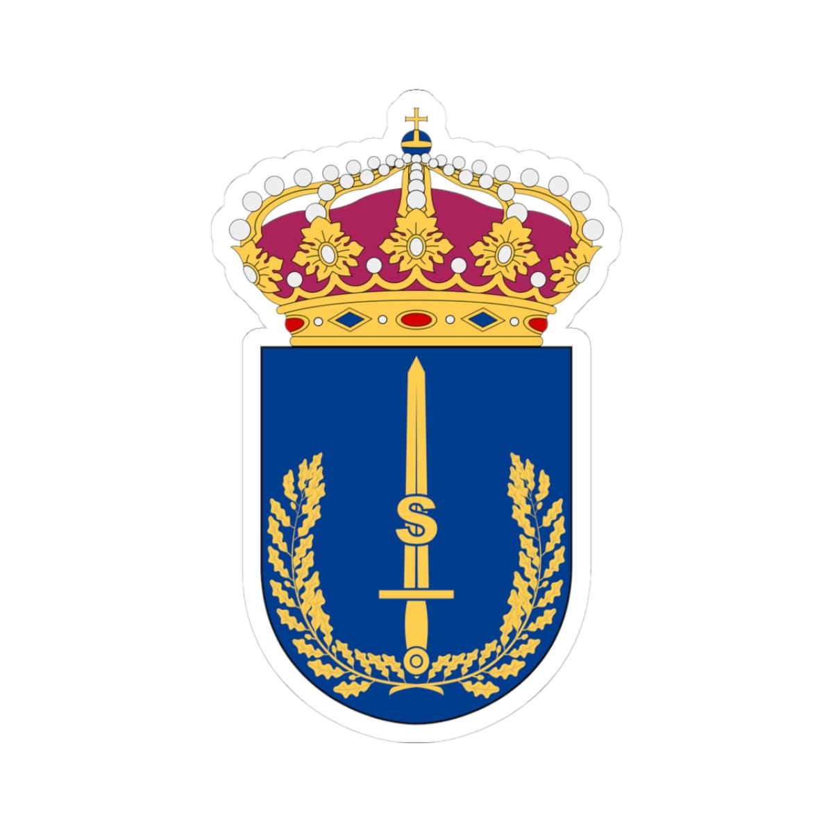 Södra militärområdesstab vapen (Sweden) (Coat of Arms) STICKER Vinyl Kiss-Cut Decal