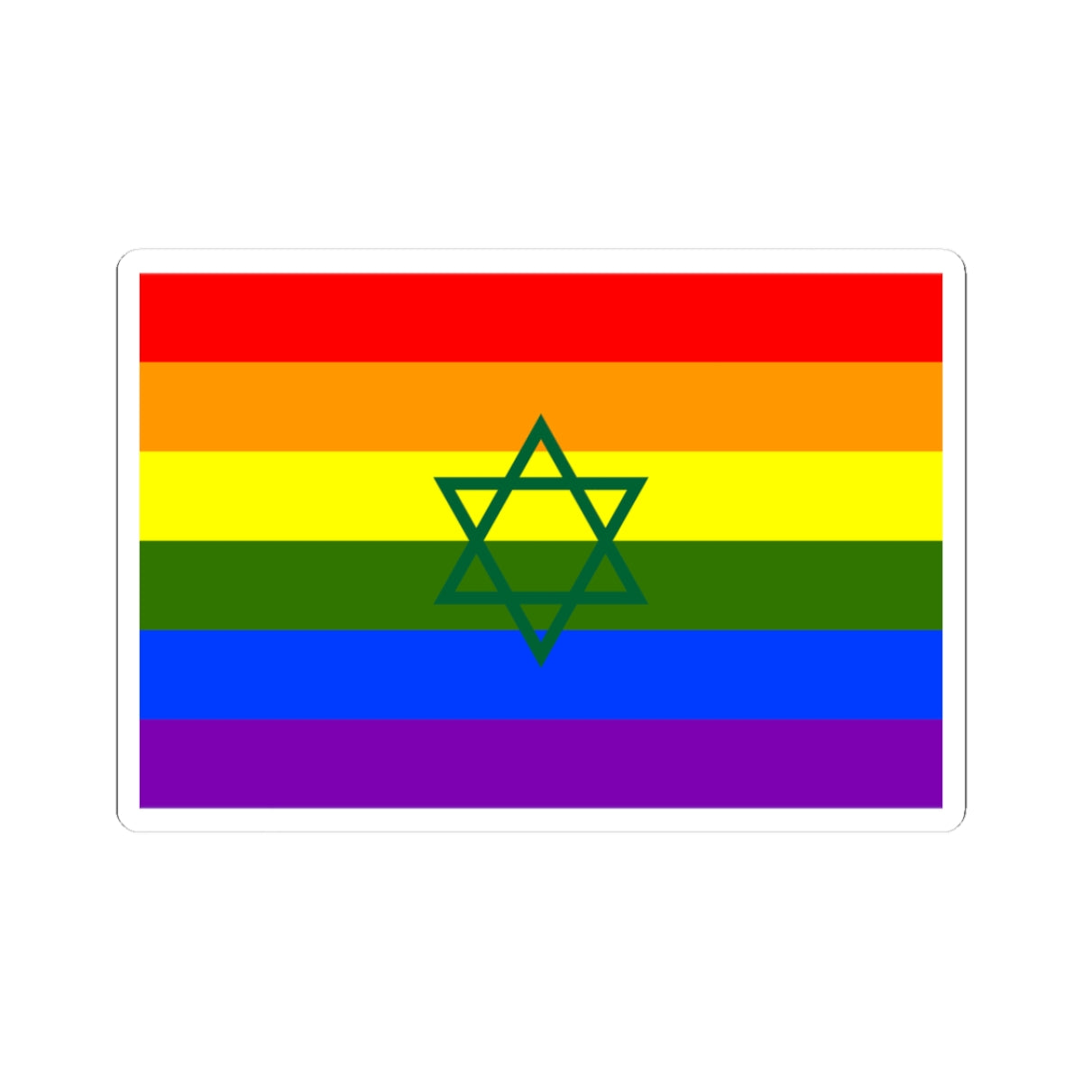 Flag of Morocco LGBT hexagram (Morocco) STICKER Vinyl Kiss-Cut Decal