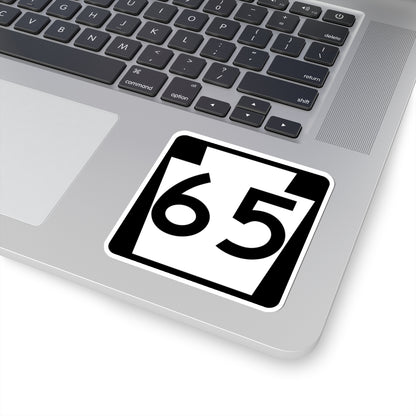 PA-65 (Pennsylvania) (Road Sign) STICKER Vinyl Kiss-Cut Decal
