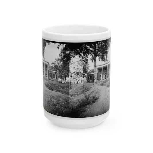 Fredericksburg, Va. Marye House, With Rifle Pits In Front (U.S. Civil War) White Coffee Mug