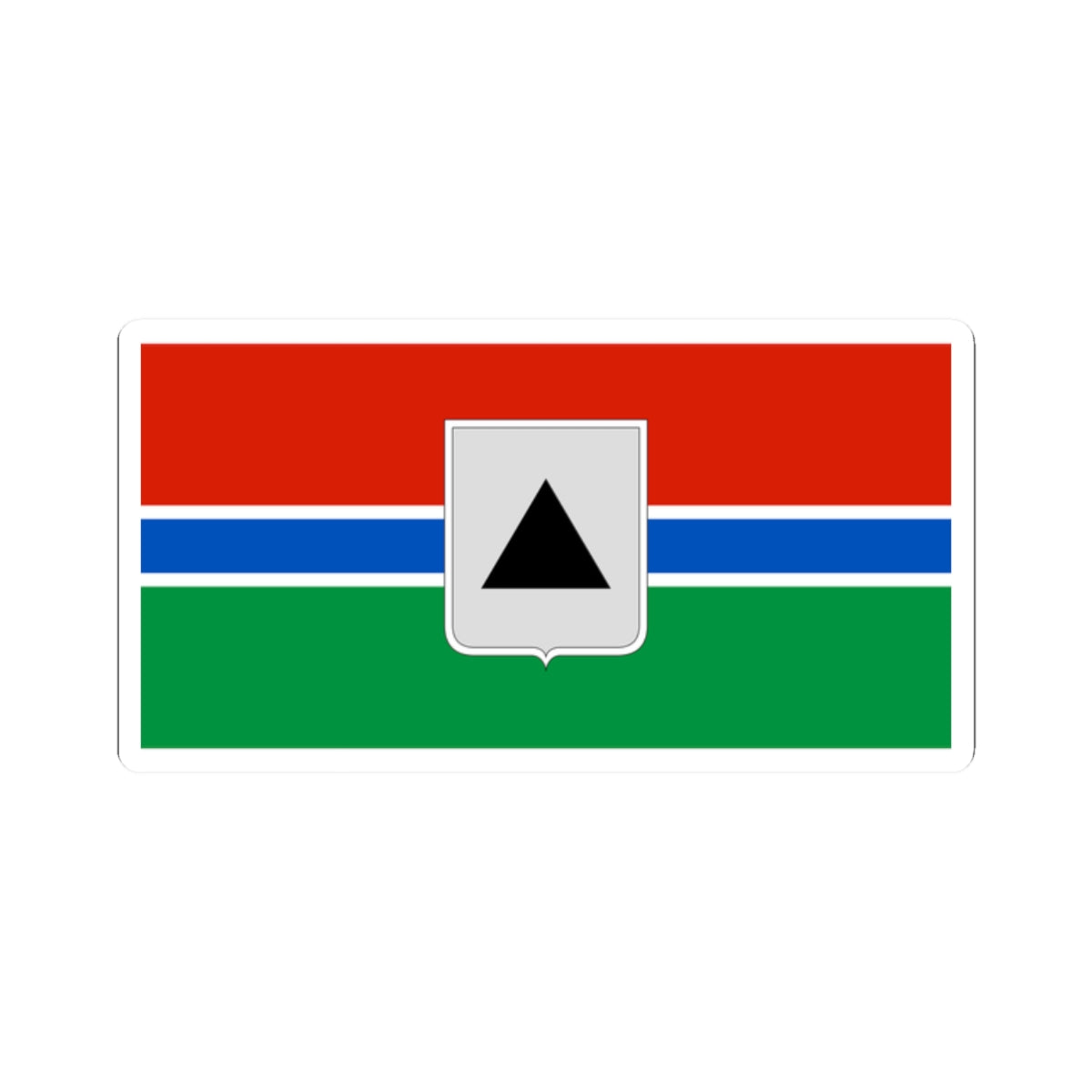 Flag of Magnitogorsk Chelyabinsk oblast 1998 (Russia) STICKER Vinyl Kiss-Cut Decal