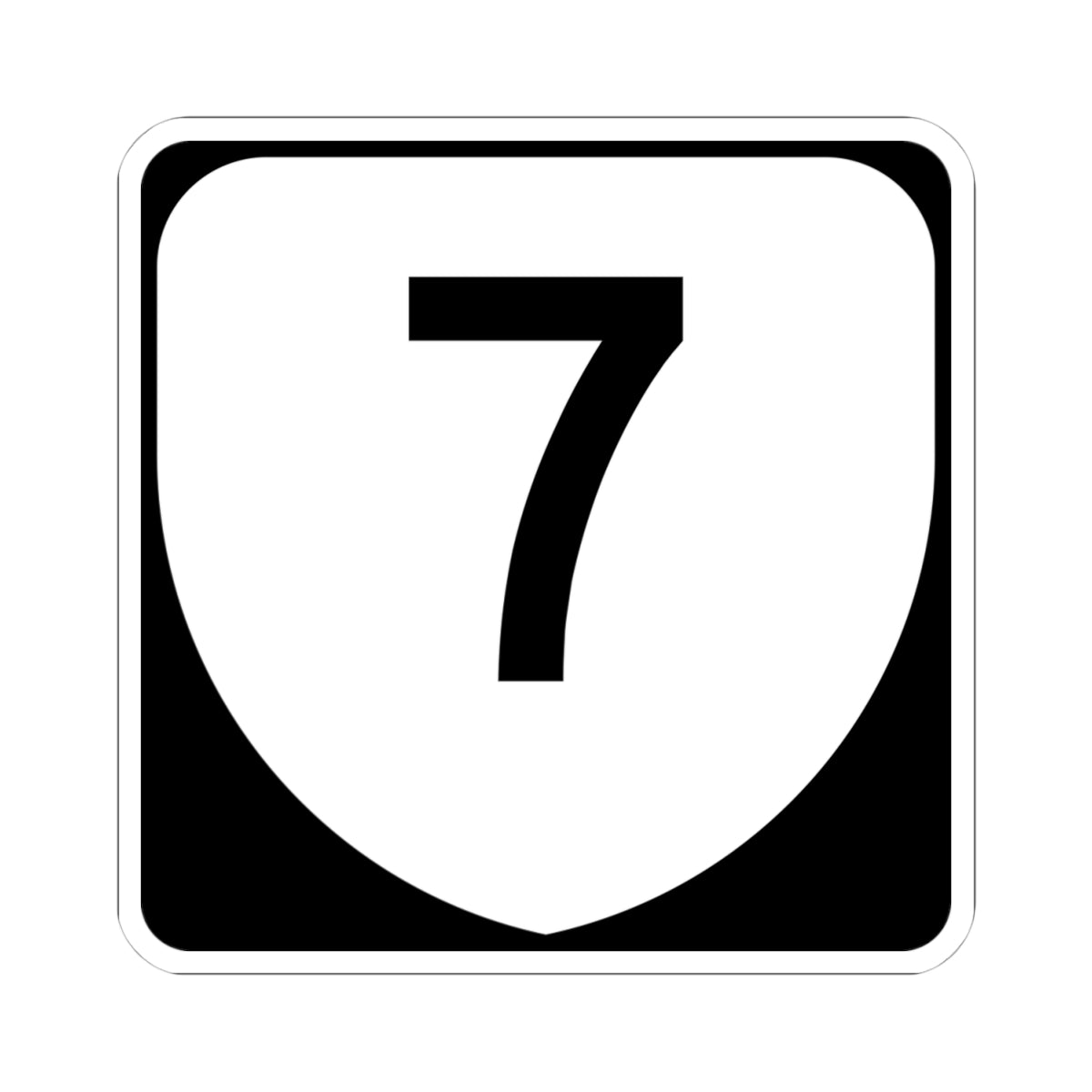 Virginia 7 (Virginia) (Road Sign) STICKER Vinyl Kiss-Cut Decal