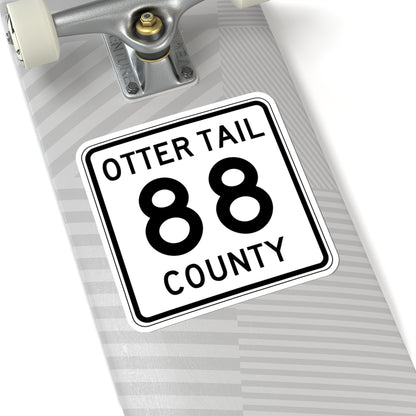 Otter Tail County Route 88 MN (Minnesota) (Road Sign) STICKER Vinyl Kiss-Cut Decal