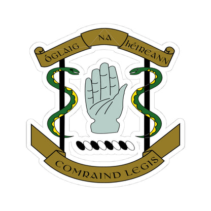 Badge of the Irish Medical Corps (Ireland) (Coat of Arms) STICKER Vinyl Kiss-Cut Decal