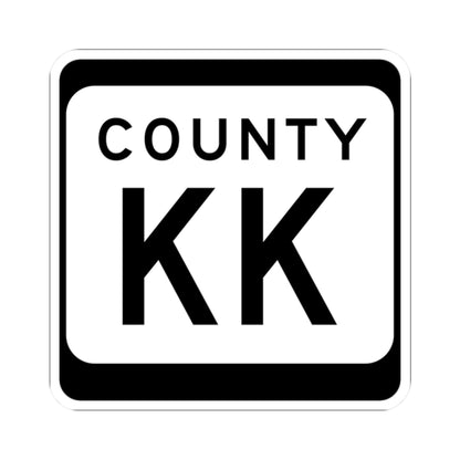 WIS County KK (Wisconsin) (Road Sign) STICKER Vinyl Kiss-Cut Decal