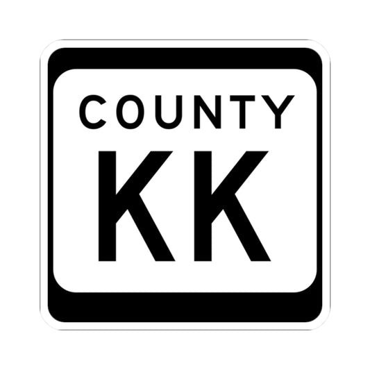 WIS County KK (Wisconsin) (Road Sign) STICKER Vinyl Kiss-Cut Decal