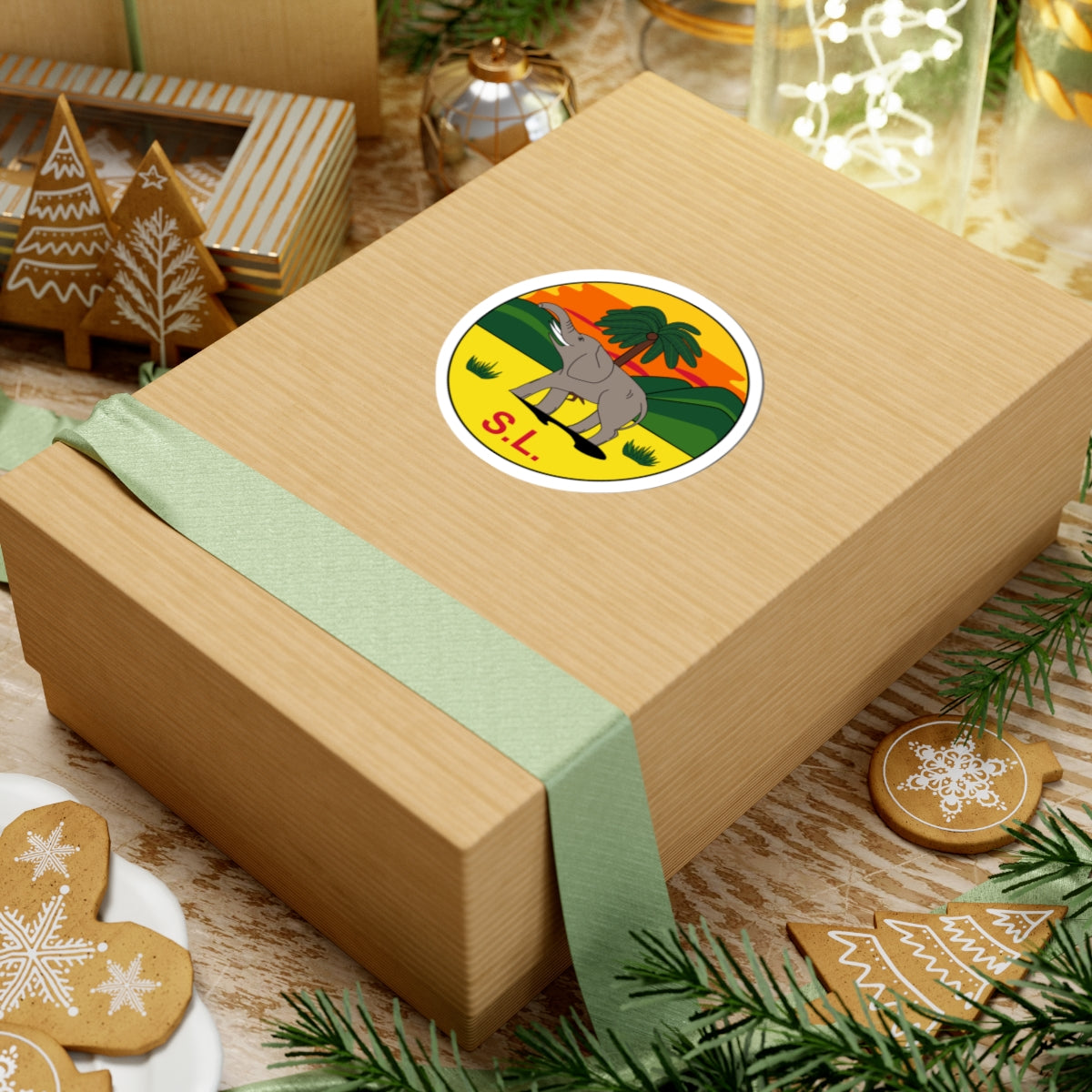 Badge of Sierra Leone 1889-1914 (Sierra Leone) (Coat of Arms) STICKER Vinyl Kiss-Cut Decal