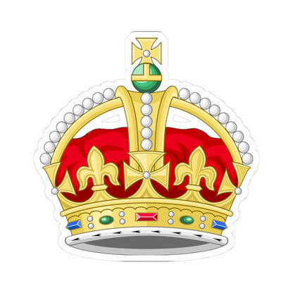 1901 pattern Tudor Crown original colours 3D (United Kingdom) (Coat of Arms) STICKER Vinyl Kiss-Cut Decal