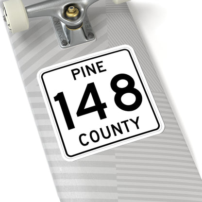Pine County Route 148 MN (Minnesota) (Road Sign) STICKER Vinyl Kiss-Cut Decal