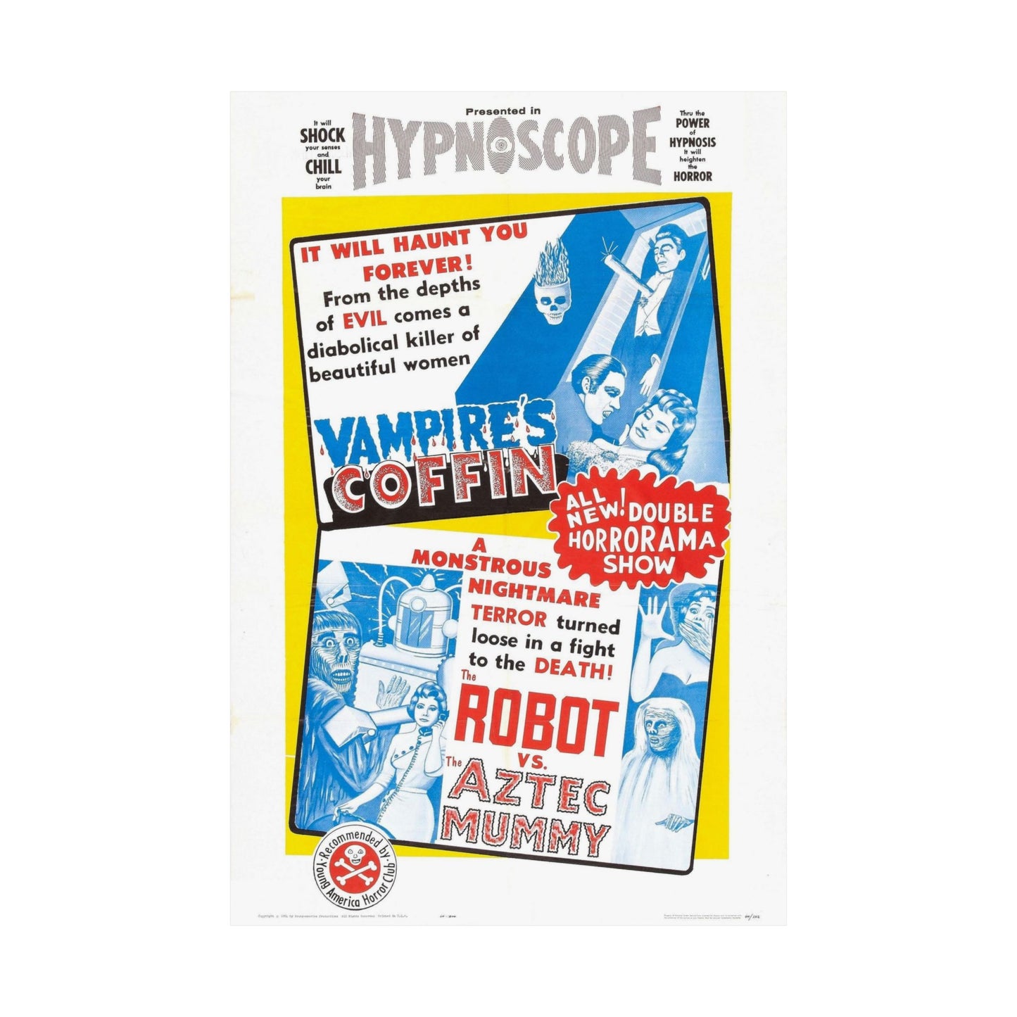 VAMPIRE'S COFFIN + THE ROBOT VS THE AZTEC MUMMY 1964 - Paper Movie Poster-The Sticker Space