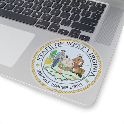 West Virginia State Seal - STICKER Vinyl Kiss-Cut Decal