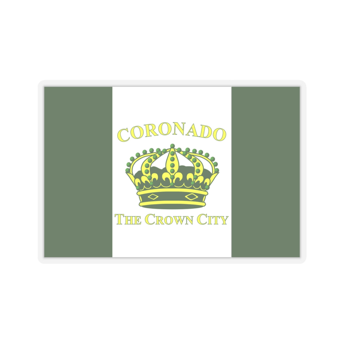 Flag of Coronado, California - STICKER Vinyl Kiss-Cut Decal