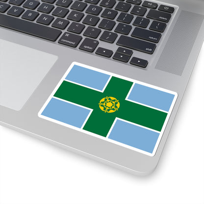 Derbyshire flag (England) STICKER Vinyl Kiss-Cut Decal