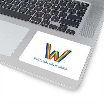 Flag of Whittier, California - STICKER Vinyl Kiss-Cut Decal