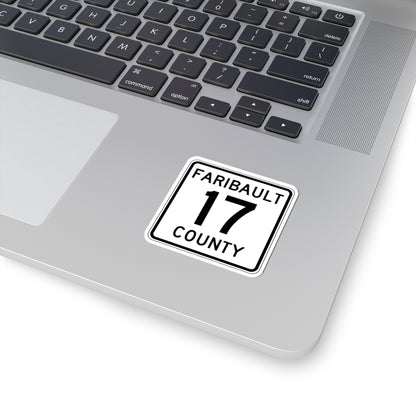 Faribault County Route 17 MN (Minnesota) (Road Sign) STICKER Vinyl Kiss-Cut Decal