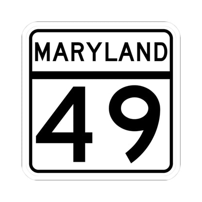 MD Route 49 (Maryland) (Road Sign) STICKER Vinyl Kiss-Cut Decal