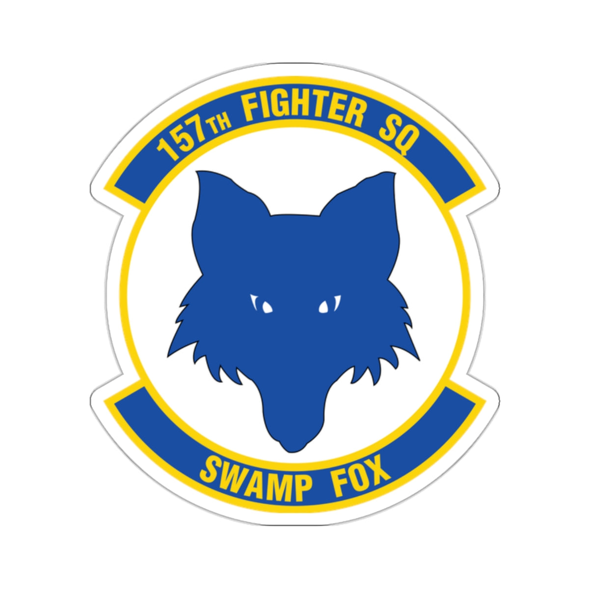 157 Fighter Squadron (U.S. Air Force) STICKER Vinyl Kiss-Cut Decal-2" × 2"-White-The Sticker Space