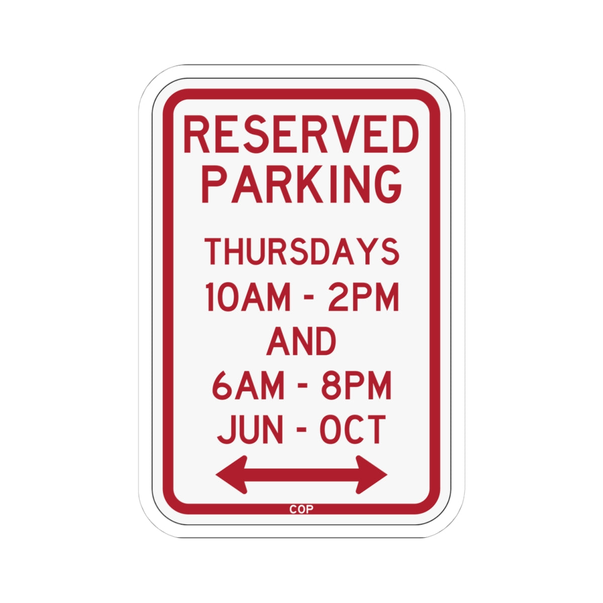 PBOT Road sign P4113D (Oregon) (Road Sign) STICKER Vinyl Kiss-Cut Decal