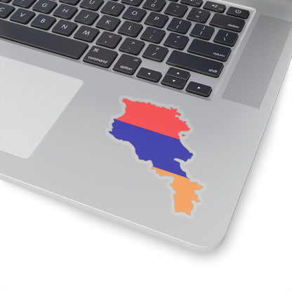 Flag map of Armenia new (Armenia) STICKER Vinyl Kiss-Cut Decal