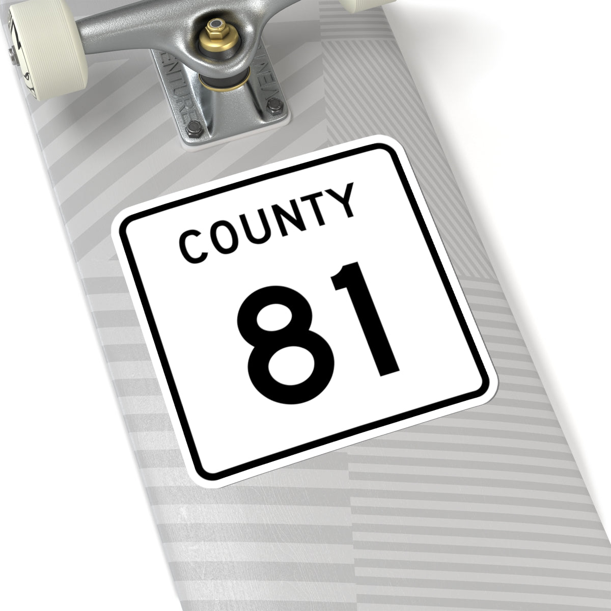 County 81 square (Minnesota) (Road Sign) STICKER Vinyl Kiss-Cut Decal