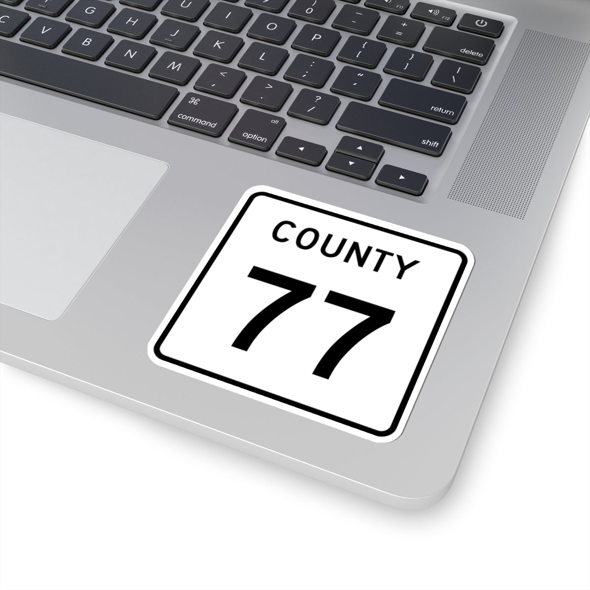 County 77 square (Minnesota) (Road Sign) STICKER Vinyl Kiss-Cut Decal