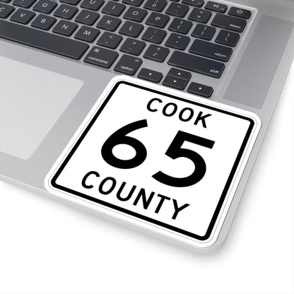 Cook County 65 MN (Minnesota) (Road Sign) STICKER Vinyl Kiss-Cut Decal