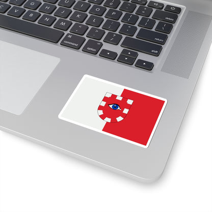 Bandera de lAlcúdia de Veo (Spain) (Coat of Arms) STICKER Vinyl Kiss-Cut Decal