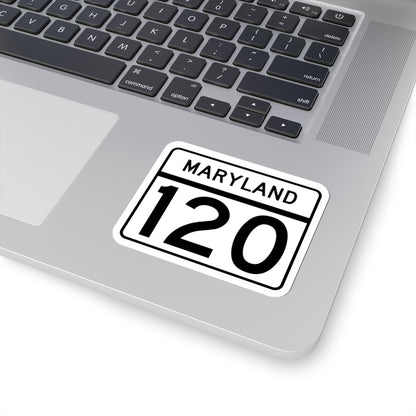 MD Route 120 (Maryland) (Road Sign) STICKER Vinyl Kiss-Cut Decal