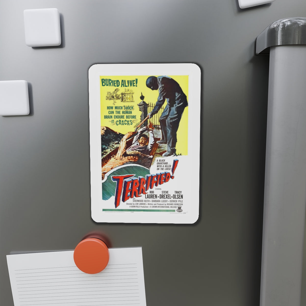 TERRIFIED 1962 Movie Poster - Refrigerator Magnet-The Sticker Space