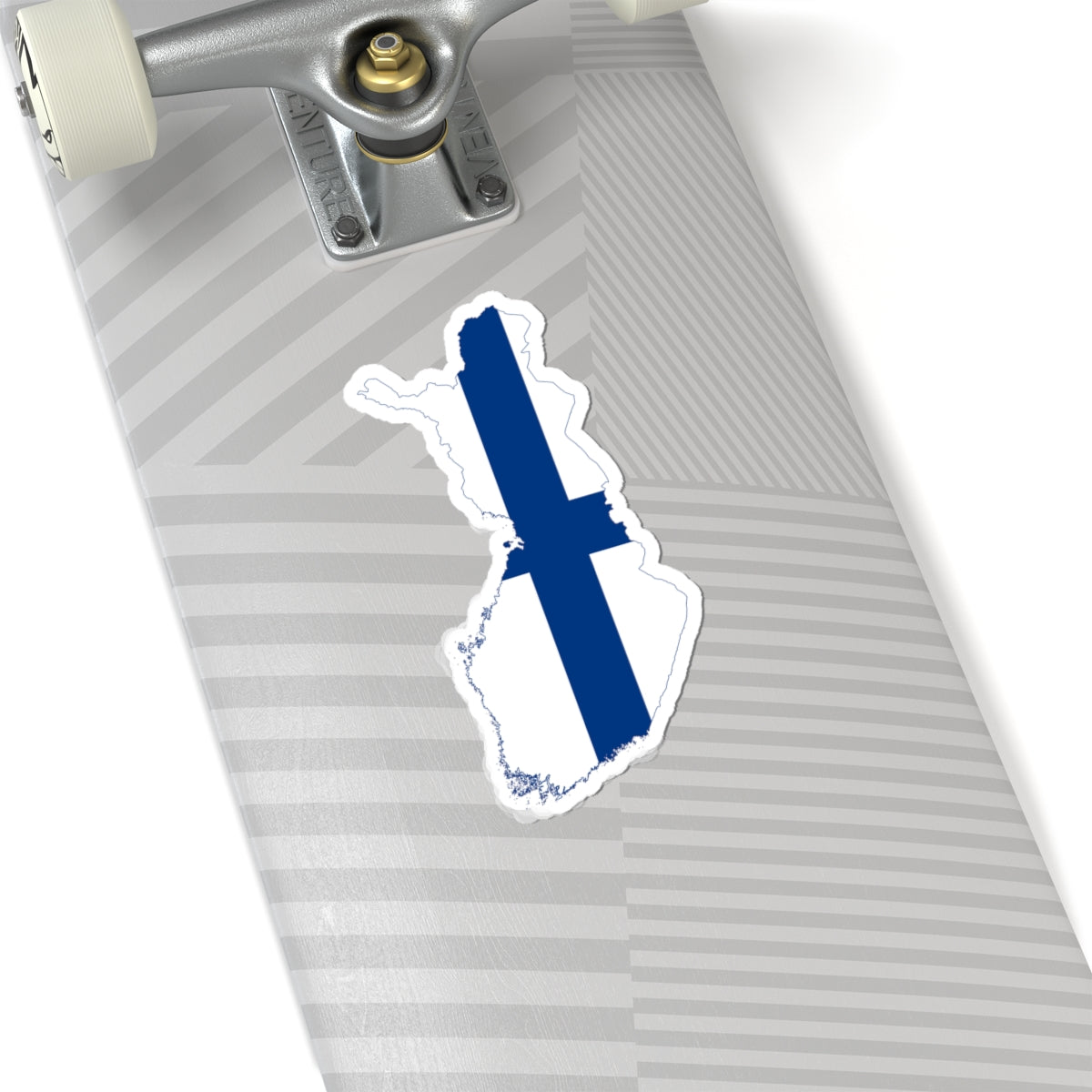 Flag-map of Finland without Aland (Finland) STICKER Vinyl Kiss-Cut Decal
