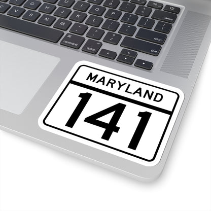 MD Route 141 (Maryland) (Road Sign) STICKER Vinyl Kiss-Cut Decal