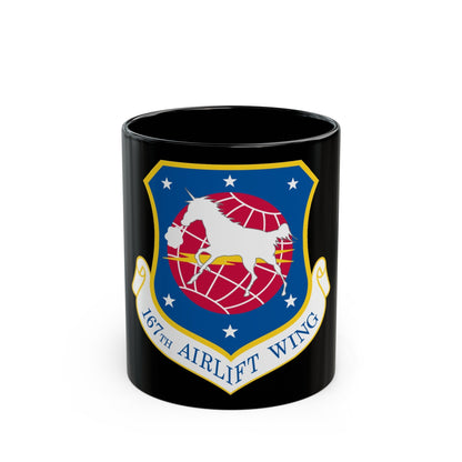 167th Airlift Wing (U.S. Air Force) Black Coffee Mug-11oz-The Sticker Space