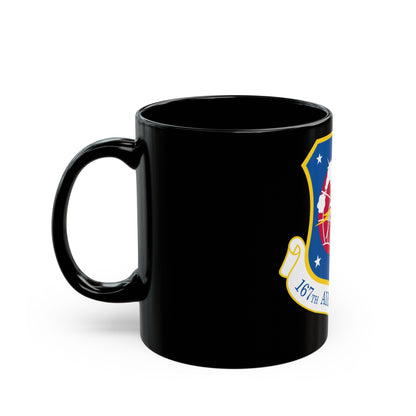 167th Airlift Wing (U.S. Air Force) Black Coffee Mug-The Sticker Space