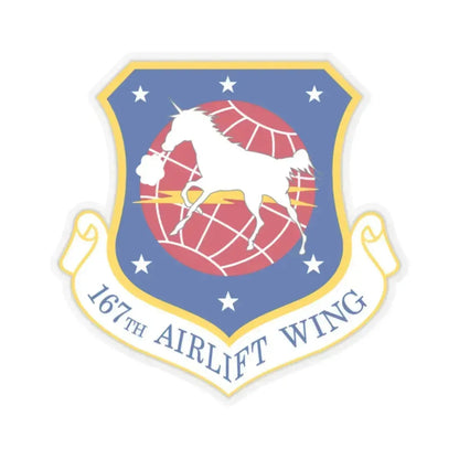 167th Airlift Wing (U.S. Air Force) STICKER Vinyl Kiss-Cut Decal 2 Inch Transparent - The Sticker Space